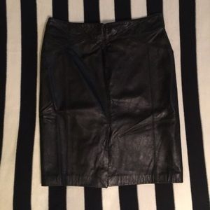 Bebe Leather pencil skirt